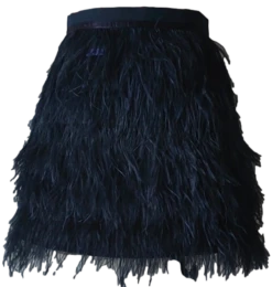 Queen Of Sparkles Navy Feather Skirt