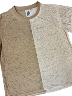 Queen Of Sparkles Tan/Beige Active Rhinestone *Short Sleeve* Top -Queen of Sparkles 55FD8F97 2AD1 4289 A2C6 C597D1E2F84A clipped rev 1