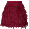 Queen Of Sparkles Crimson Feather Skirt