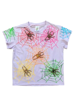 Queen Of Sparkles Lavender Spider Web Tee