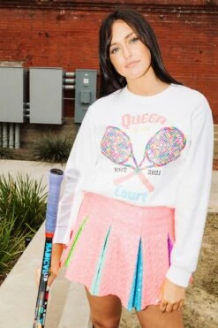 Queen Of Sparkles Neon Sequin Pleat Skort -Queen of Sparkles IMG 2823 d667cfa5 89cb 43a0 806a 7800fe272829