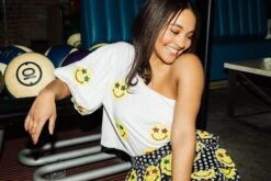 Queen Of Sparkles One Shoulder Sequin Star Smiley Tee -Queen of Sparkles IMG 3128 f1c7f564 9a36 416f 85b2 f43211486710