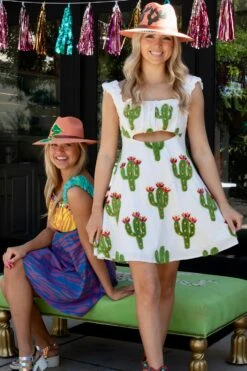 Queen Of Sparkles Fuzzy Cactus Dress