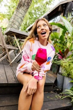 Light Pink Wine Glass Sweatshirt -Queen of Sparkles IMG 8592 d69689fe 5fab 432b 90cc e0259354ba7d