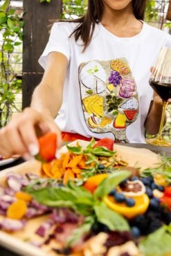 White Charcuterie Board Tee