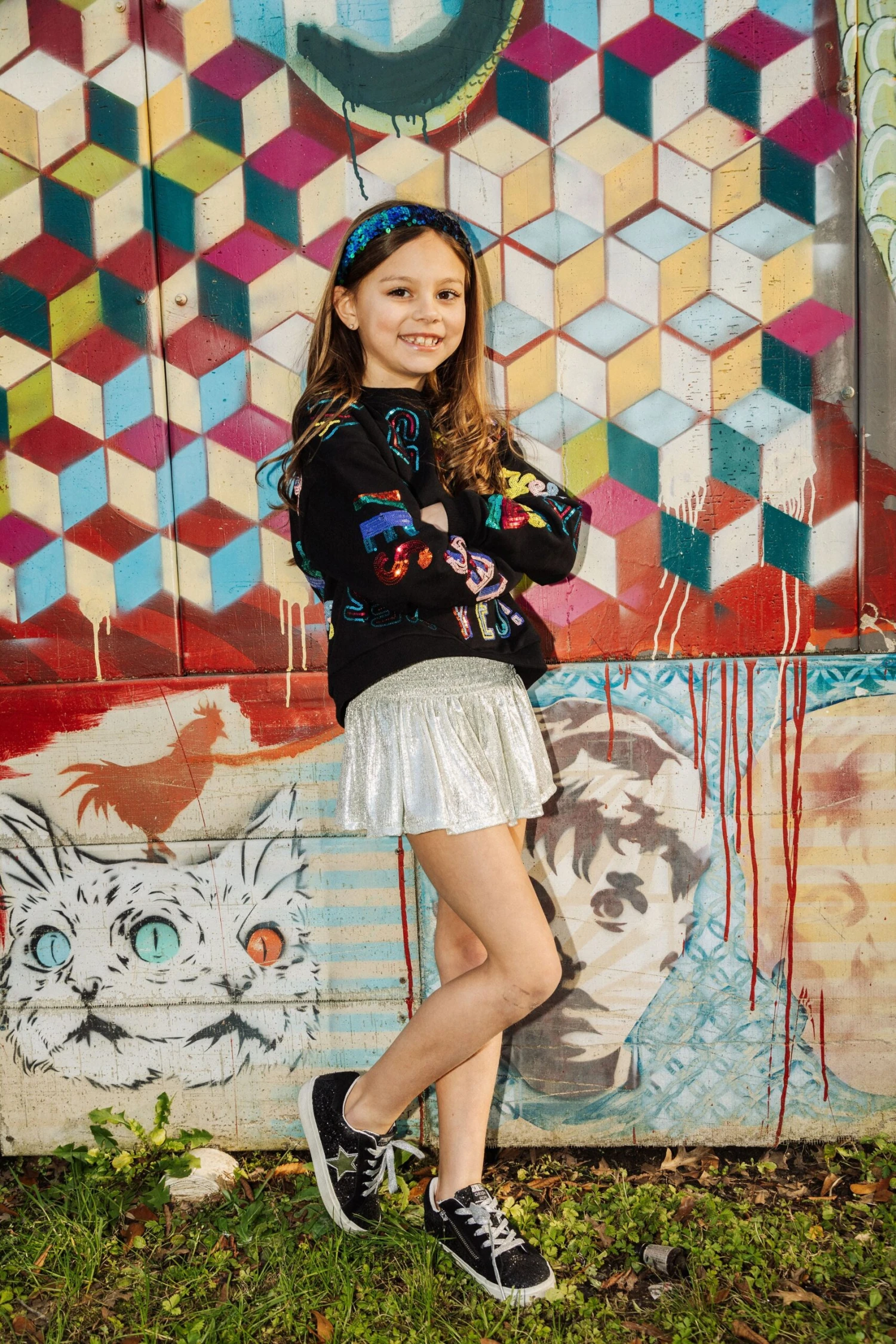 Queen Of Sparkles Kids Yes Sweatshirt 3 Queen Of Sparkles Kids Yes Sweatshirt - Image 3