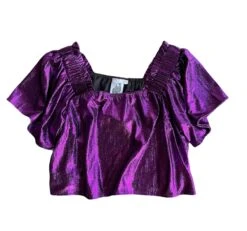Purple Pebble Flutter Top