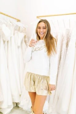 Queen Of Sparkles Rhinestone Cheers Sweater -Queen of Sparkles QOS 352