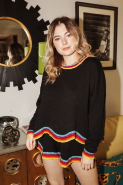 Rainbow Wavy Sweater