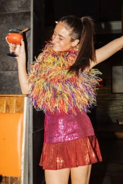 Queen Of Sparkles Pink/Red Sequin Flounce Skirt -Queen of Sparkles QOS APRIL 119 3b73a146 8d0c 4781 91dc afa69f4827af