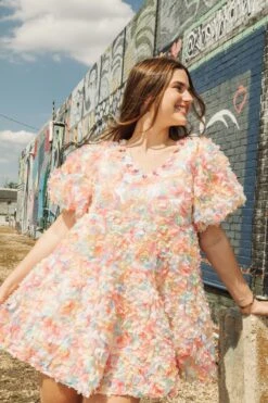 Queen Of Sparkles Flower Fabric Dress -Queen of Sparkles QOS APRIL 403 9d4e3fcc d4d3 41e7 a6ae 80fe167c0692