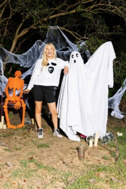 Queen Of Sparkles White Rhinestone Ghost Sweatshirt 4 Queen Of Sparkles White Rhinestone Ghost Sweatshirt -Queen of Sparkles QOSHALLOWEEN 134