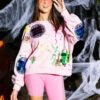 Pink Skeleton Disco Party Sweatshirt