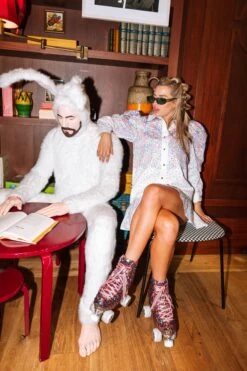 Queen Of Sparkles White Button Down Scattered Dress -Queen of Sparkles QOSHOLIDAY soelstudio 153