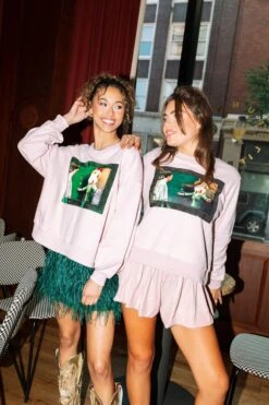 Queen Of Sparkles Mauve Ribbed Metallic Swing Short -Queen of Sparkles QOSHOLIDAY soelstudio 623