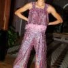 Queen Of Sparkles Light Pink Multi Pant