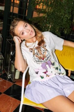 Queen Of Sparkles Butterfly Blazer Tiger Tee