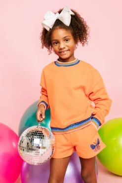 Queen Of Sparkles Kids Butterfly Back Sweatshirt 6 Queen Of Sparkles Kids Butterfly Back Sweatshirt -Queen of Sparkles SOELSTUDIO QOSKIDS 168