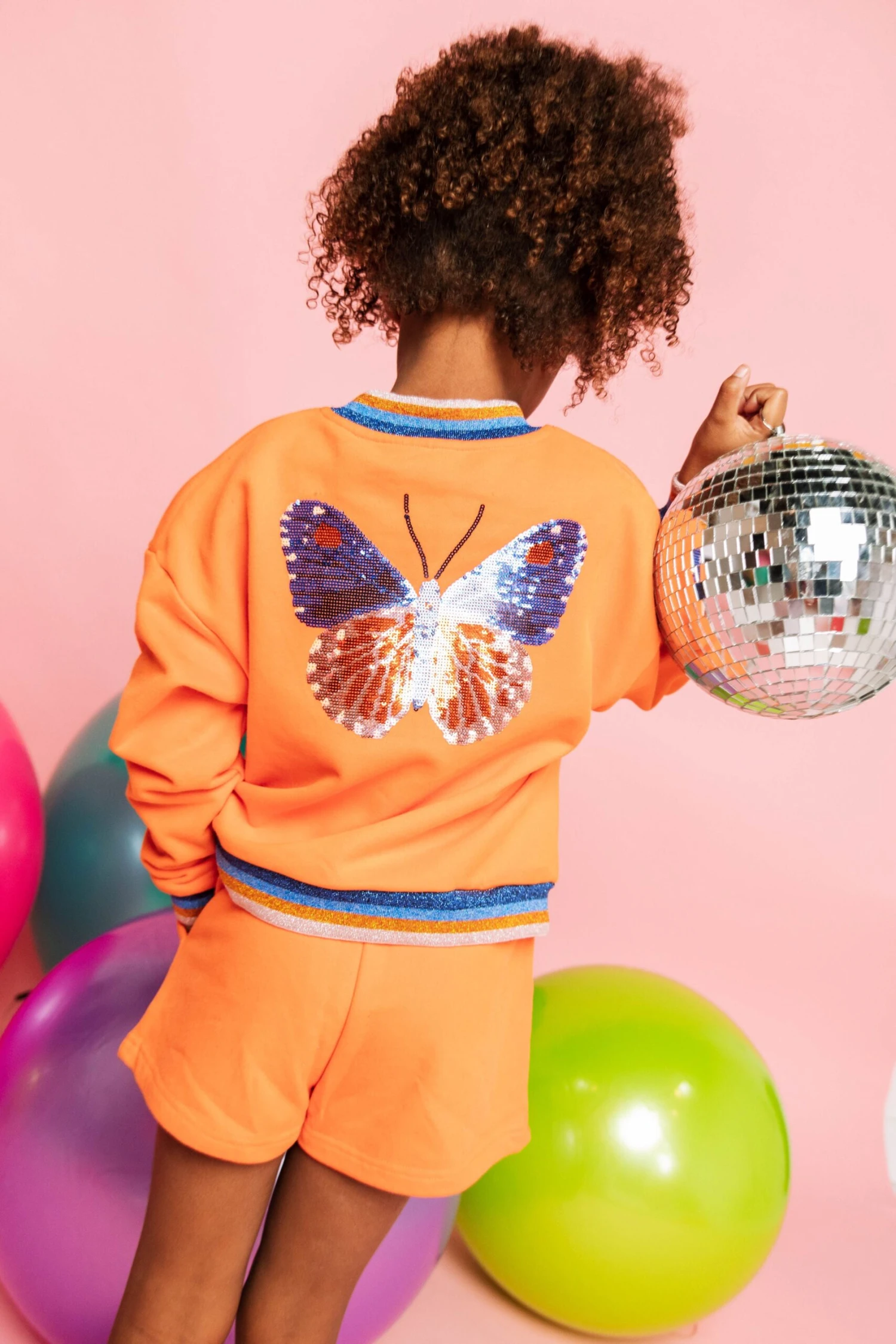 Queen Of Sparkles Kids Butterfly Back Sweatshirt 1 Queen Of Sparkles Kids Butterfly Back Sweatshirt