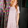 Queen Of Sparkles Pink Rhinestone Plaid Tee Dress