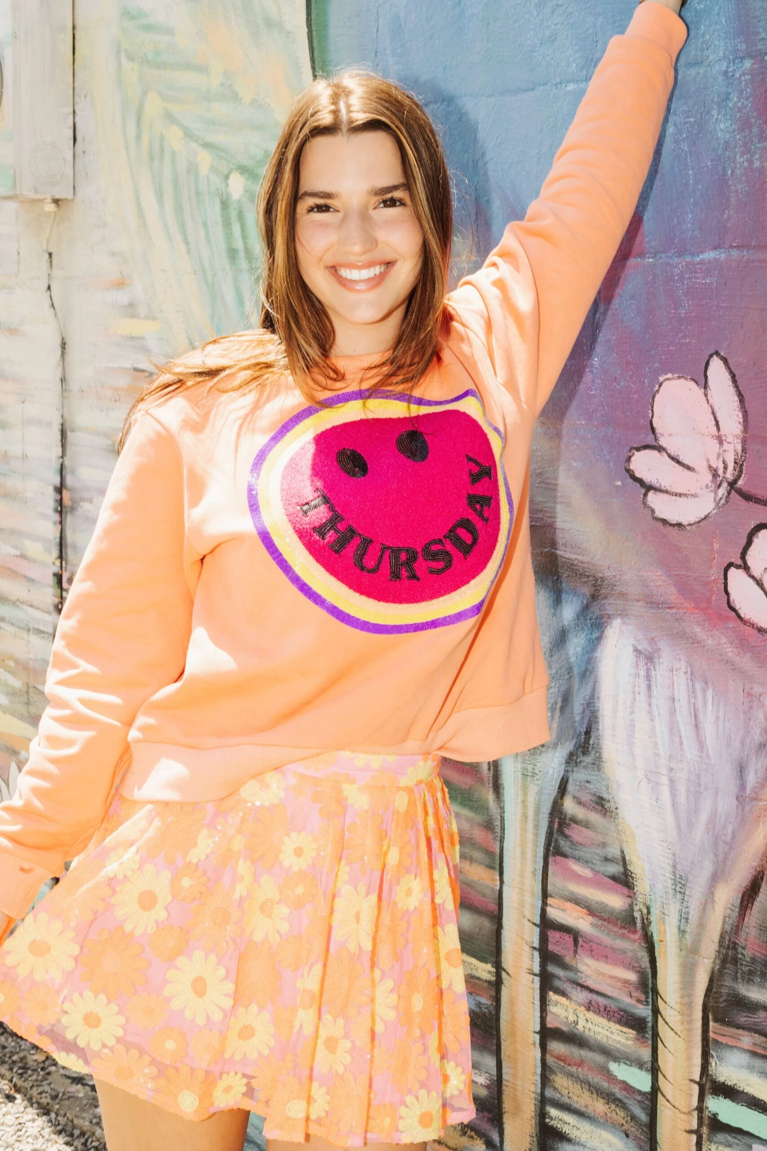 Queen Of Sparkles Thursday Smiley Sweatshirt 1 Queen Of Sparkles Thursday Smiley Sweatshirt