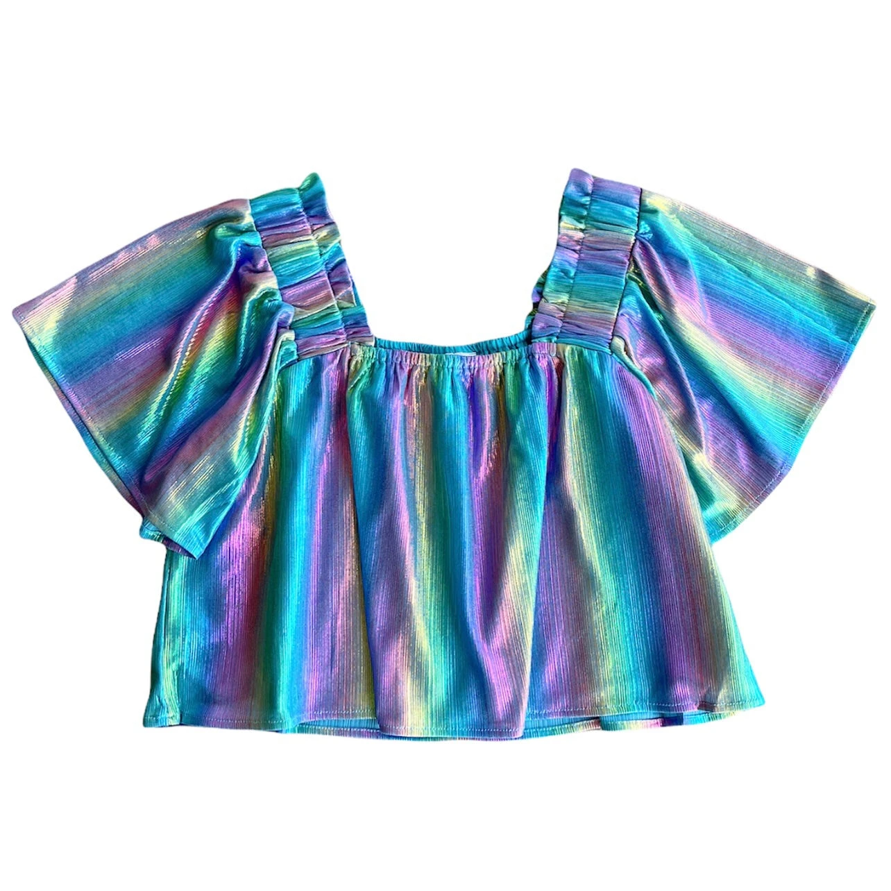 Blue Rainbow Flutter Top 1 Blue Rainbow Flutter Top