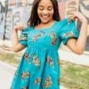 Queen Of Sparkles Teal Leopard Dress
