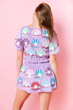Lavender Clam Terry Cloth Skort -Queen of Sparkles image 5b96dac2 5f34 4526 a8c9 80bf5c3089aa