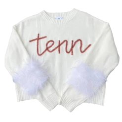 Queen Of Sparkles “Tenn” Feather Sleeve Sweater