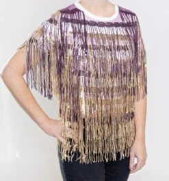 Full Sequin Fringe Purple & Gold Tee -Queen of Sparkles image 61c0e41c a938 4d50 820f efb290d9bf38