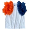 Navy/Orange Ruffle Sleeve Tee