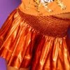 Queen Of Sparkles Orange Metallic Swing Shorts