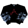 Queen Of Sparkles "A" Feather Sleeve Sweater