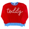 Queen Of Sparkles Glitter Script "Toddy" Long Sleeve Sweater