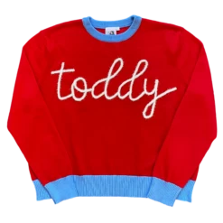 Queen Of Sparkles Glitter Script "Toddy" Long Sleeve Sweater