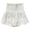 White Pleat Swing Short