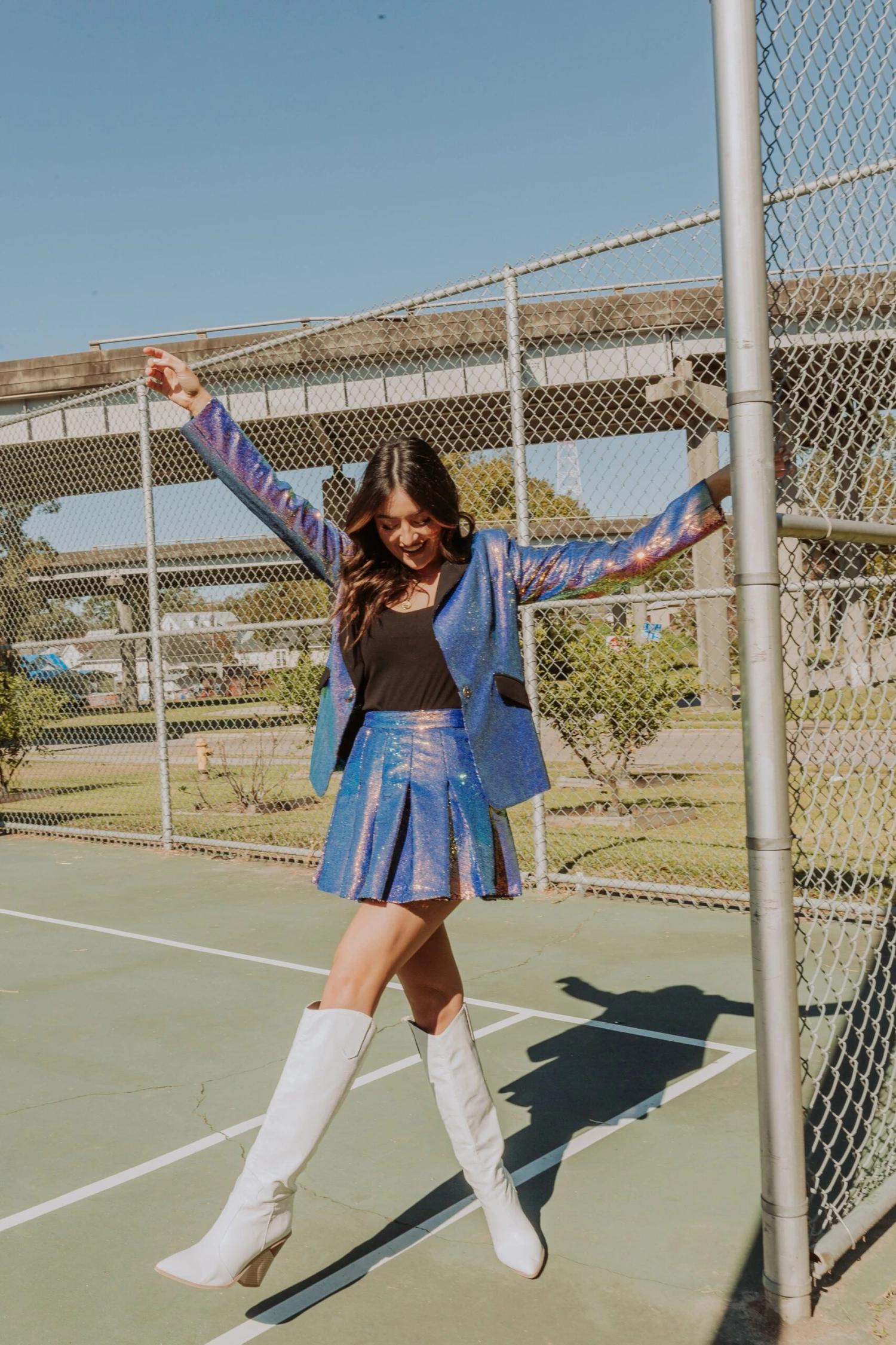 Queen Of Sparkles Copper Sequin Skort 2 Queen Of Sparkles Copper Sequin Skort - Image 2