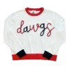 Queen Of Sparkles Black & Red "Dawgs" LS Sweater