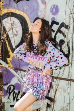 Queen Of Sparkles Iridescent Rainbow Pardi Skort 4 Queen Of Sparkles Iridescent Rainbow Pardi Skort -Queen of Sparkles soelstudio QOS 303