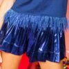 Queen Of Sparkles Indigo Blue Metallic Swing Shorts