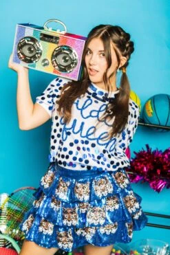 Queen Of Sparkles Royal Cat Paillette Queen Sweater -Queen of Sparkles soelstudio QOS Gameday 1291 9878b377 386b 46a1 97d0 b9cf02b58601