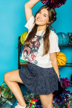 Queen Of Sparkles Navy/Red/Powder Blue Card Tee 5 Queen Of Sparkles Navy/Red/Powder Blue Card Tee -Queen of Sparkles soelstudio QOS Gameday 1376