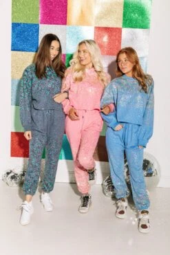Queen Of Sparkles Grey Scattered Sequin Jogger -Queen of Sparkles soelstudio QOS jan 293 06848282 525d 4857 9718 ac57a9e489c5