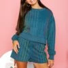 Queen Of Sparkles Indigo & Rainbow Pearl Stripe Sweatshirt
