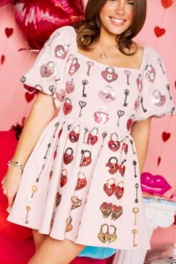 Queen Of Sparkles Key To Your Heart Dress -Queen of Sparkles soelstudio QOSDEC 220