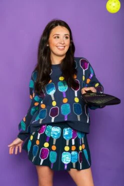 Queen Of Sparkles Pickleball Sweatshirt 6 Queen Of Sparkles Pickleball Sweatshirt -Queen of Sparkles soelstudio QOSDEC 324