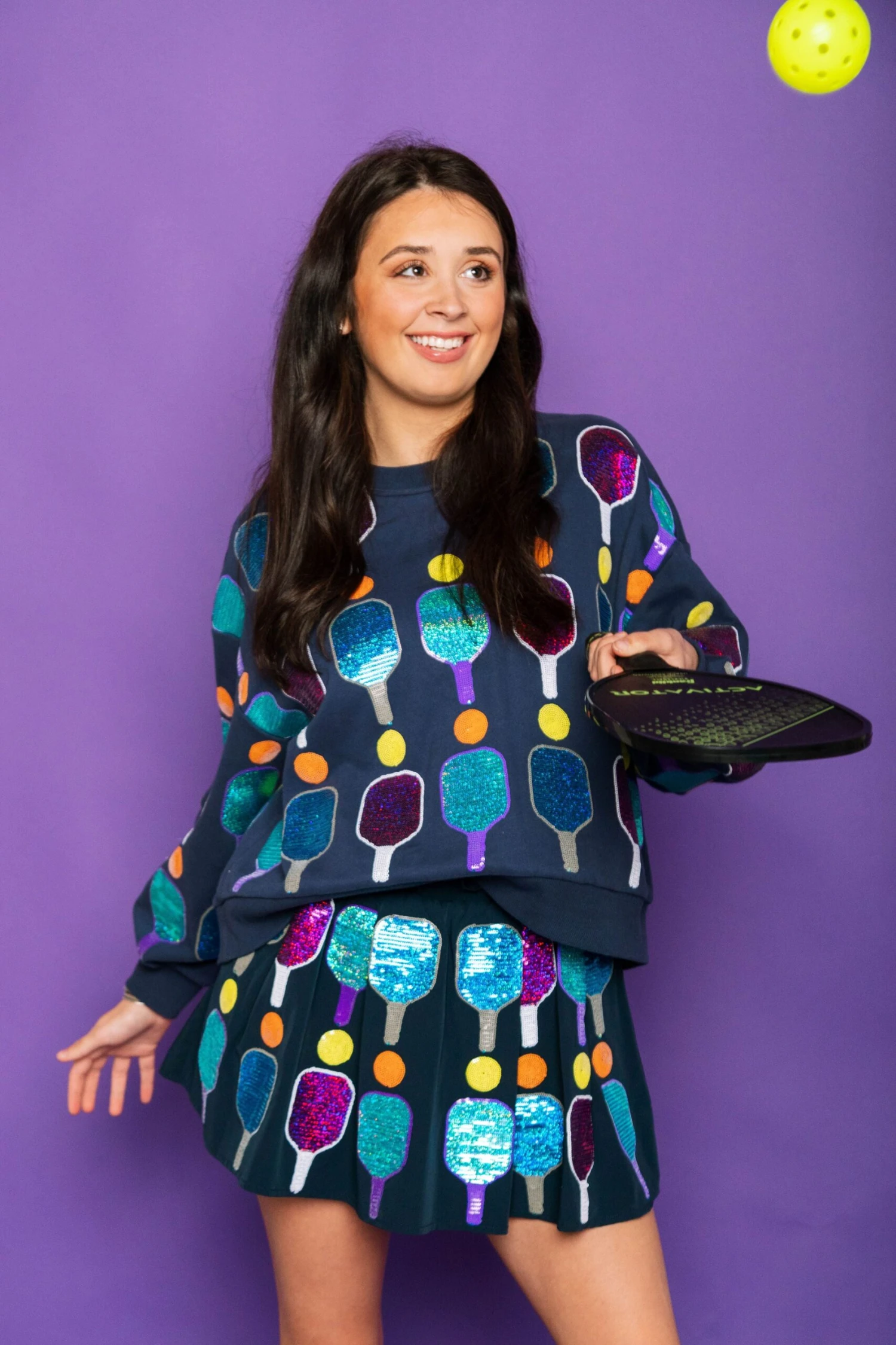 Queen Of Sparkles Pickleball Sweatshirt 3 Queen Of Sparkles Pickleball Sweatshirt - Image 3