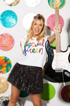 Queen Of Sparkles Festival Queen Sweater Vest -Queen of Sparkles soelstudio QOSDEC 346