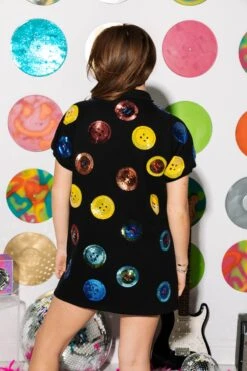 Mega Button Dress -Queen of Sparkles soelstudio QOSDEC 391