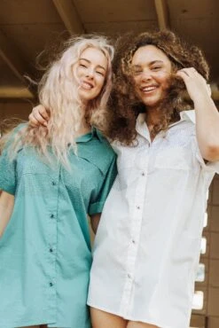 Queen Of Sparkles Teal Rhinestone Top Button Down Dress -Queen of Sparkles soelstudio QOSFEB2023 120